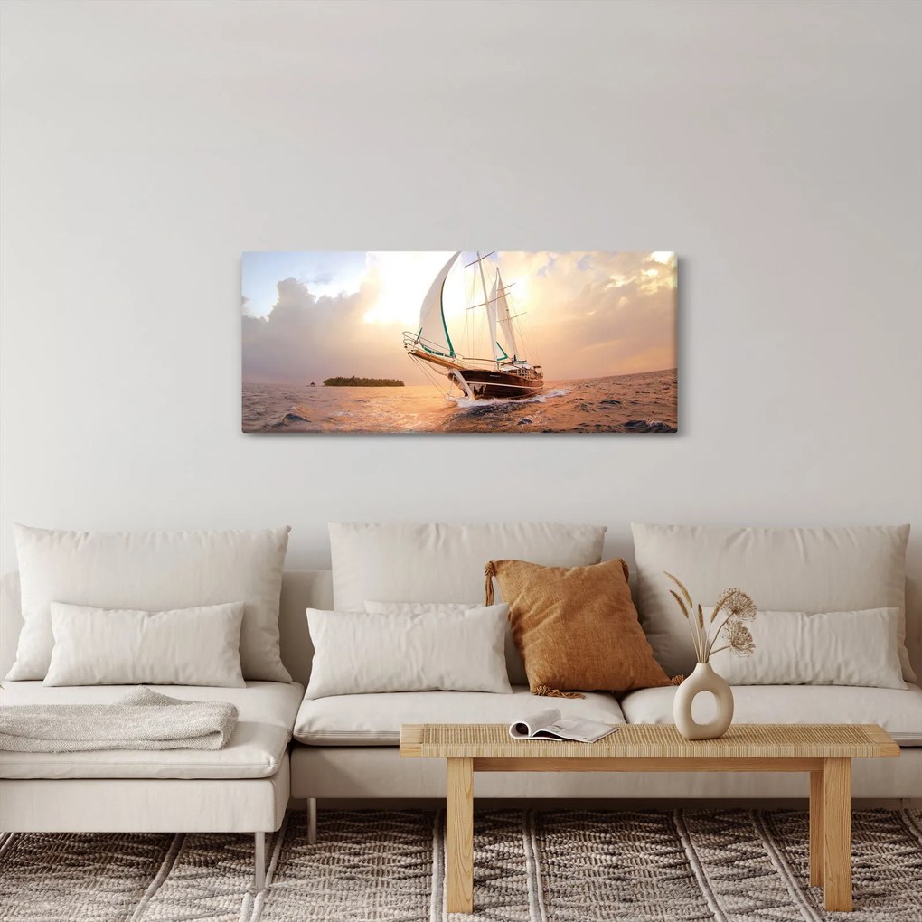 Jacht képe (120x50 cm)