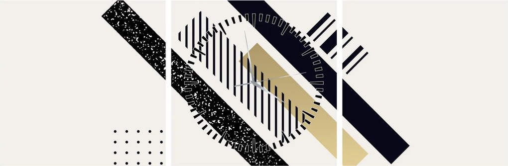 Kép - Geometriai formák N⁰5 (órával) (90x30 cm)
