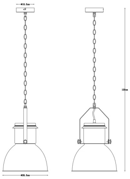 Globo 15283 - Csillár láncon KUTUM 1xE27/40W/230V