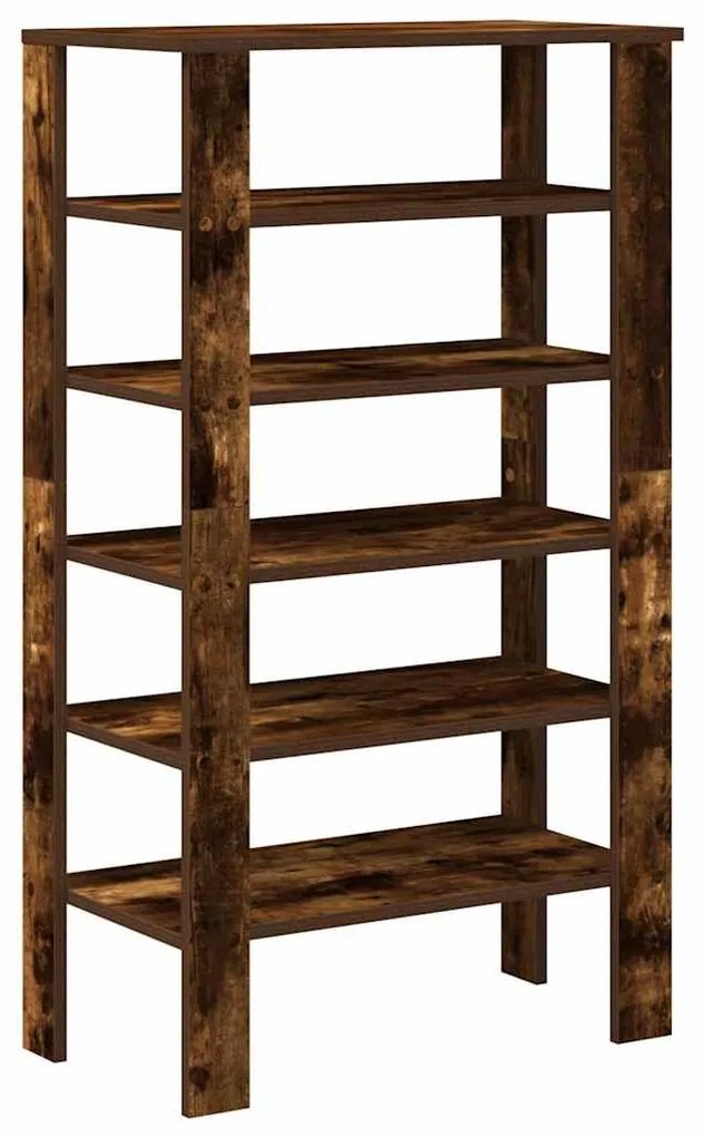 füstös tölgy színű szerelt fa cipőtartó 61x32x105 cm