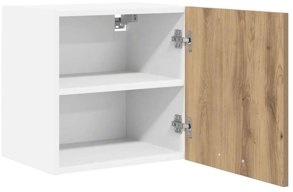 Függő szekrény Riga Artisan tölgy és fehér 40 x 31 x 40 cm