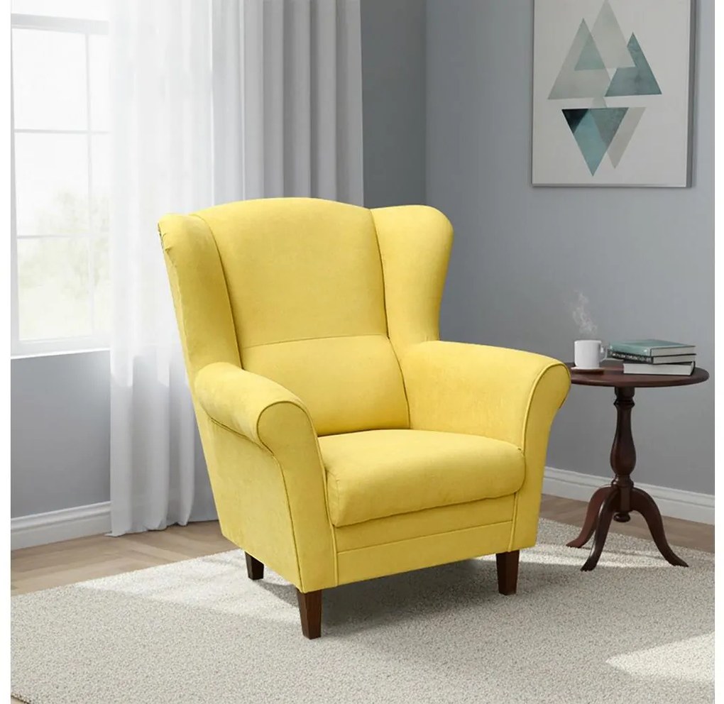 Sárga GALA füles fotel