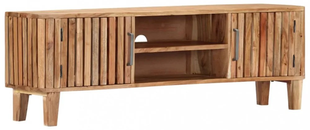 tömör akácfa TV-szekrény 130 x 30 x 45 cm