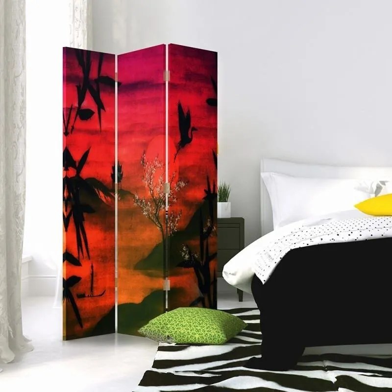 Gario Paraván Japán tájkép Méret: 180 x 170 cm, Kivitelezés: Klasszikus paraván