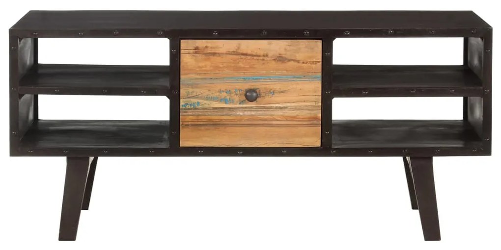 Tömör újrahasznosított fa dohányzóasztal 100 x 50 x 45 cm