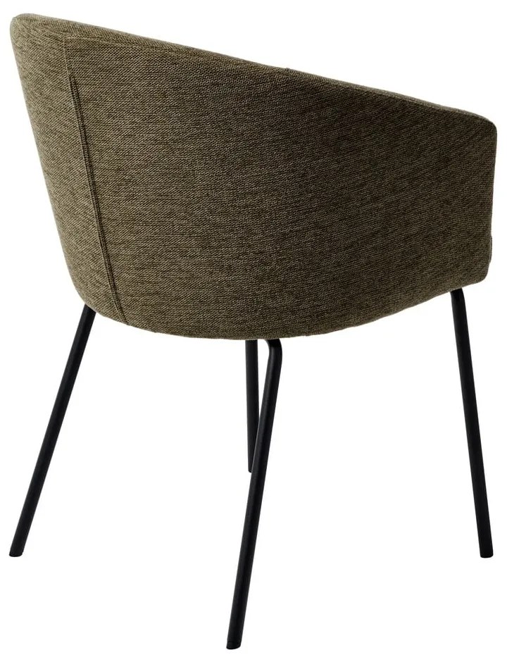 Khaki kárpitozott karfás étkezőfotel Easton – Unique Furniture