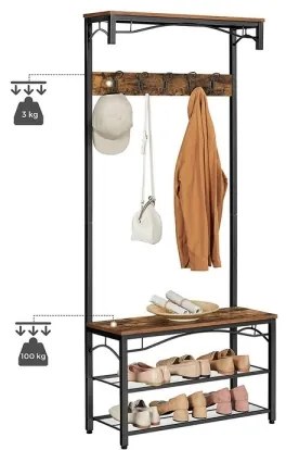 Álló fogas NAVOR barna/fekete