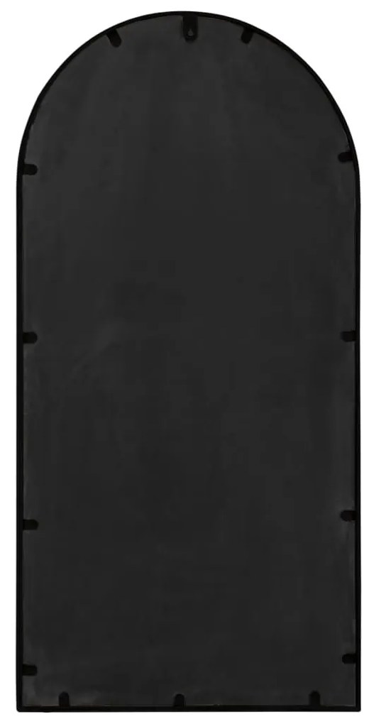 fekete vas kerti tükör kültéri használatra 90 x 45 cm