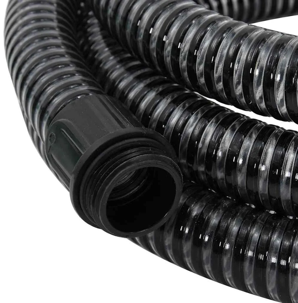 fekete PVC szívótömlő sárgaréz csatlakozókkal 1,1 20 m&quot;