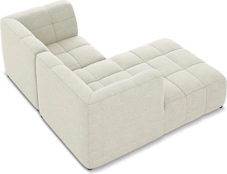 Bézs buklé sarokkanapé (bal oldali-heverő résszel) Aloha – Makamii