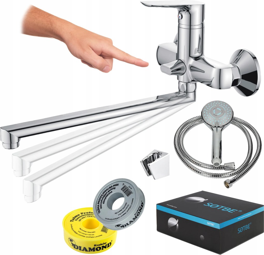 Kád csaptelep forgókapcsoló fali kádhoz Lengyel Sotbe