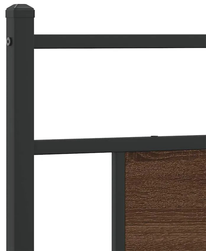 barna tölgy színű szerelt fa ágykeret matrac nélkül 80x200 cm