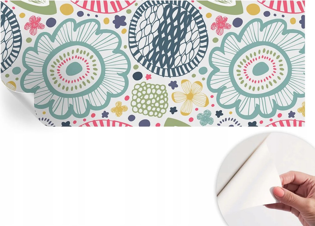 Öntapadós Dekoratív Fotótapéta Hálószobába Virágos minták 250x104 cm