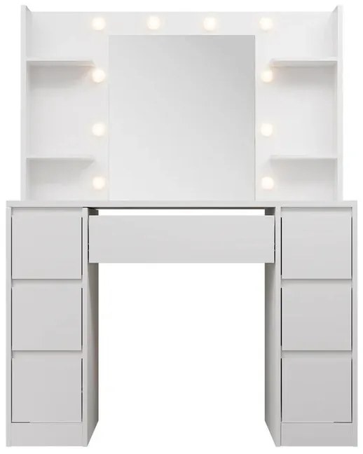 Juskys Malia toalettasztal LED világítással - fehér