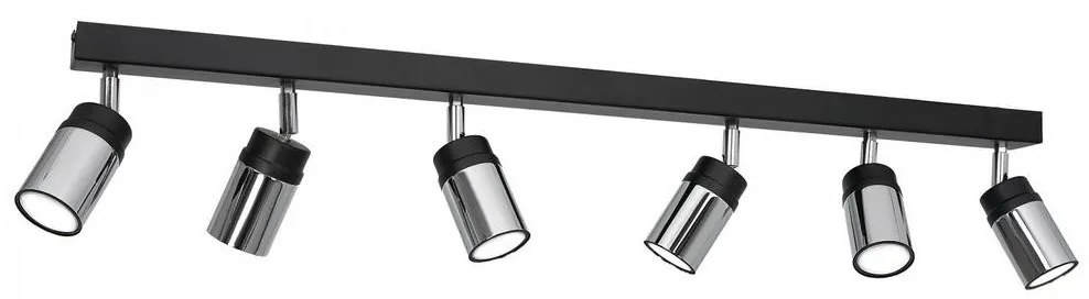 Spotlámpa NEST 6xGU10/8W/230V fekete/króm