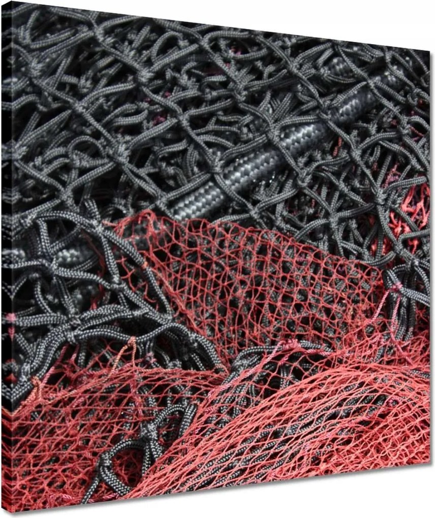 Vászonkép 40x40 Vörös halászháló