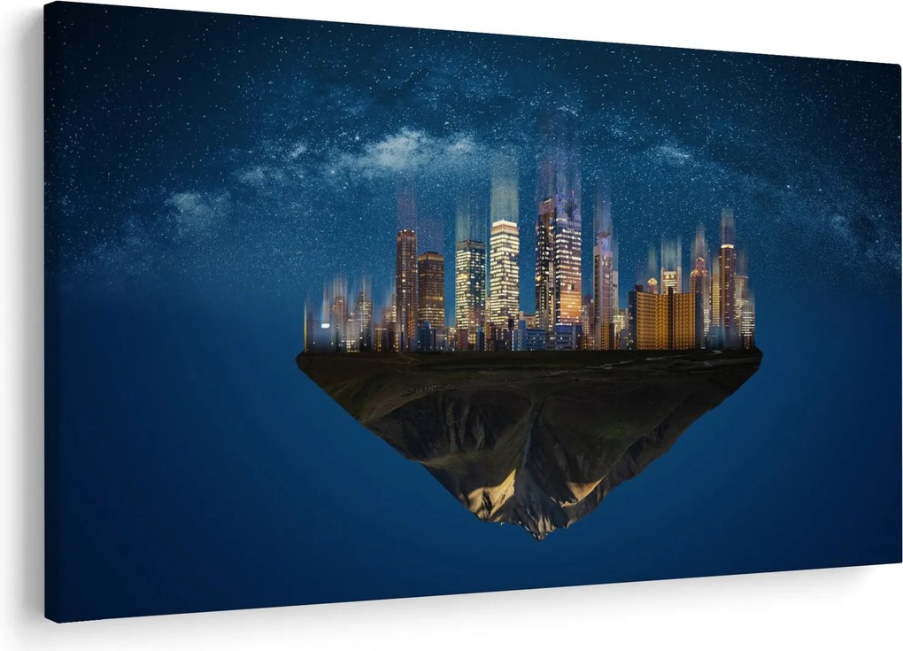 Kép - A lebegő város az űrben (90x60 cm)