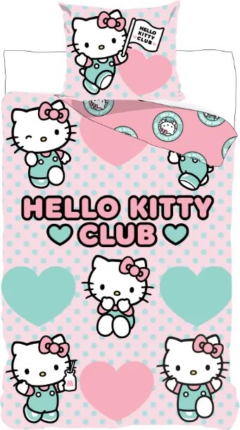Hello Kitty Club ágyneműhuzat 140×200cm, 70×90 cm