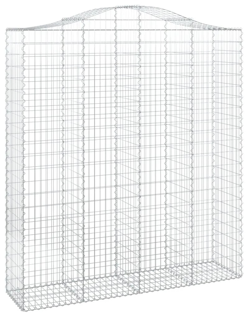 8 db íves horganyzott vas gabion kosár 200x50x220/240 cm