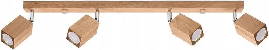 Fa lámpa tölgy díszléc 4xGU10 Keke Sollux