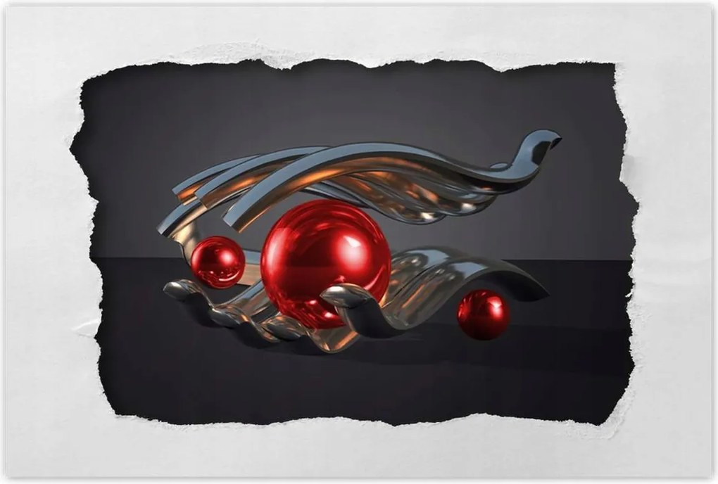 Poszterek 60x40 Piros gömbök a kézben