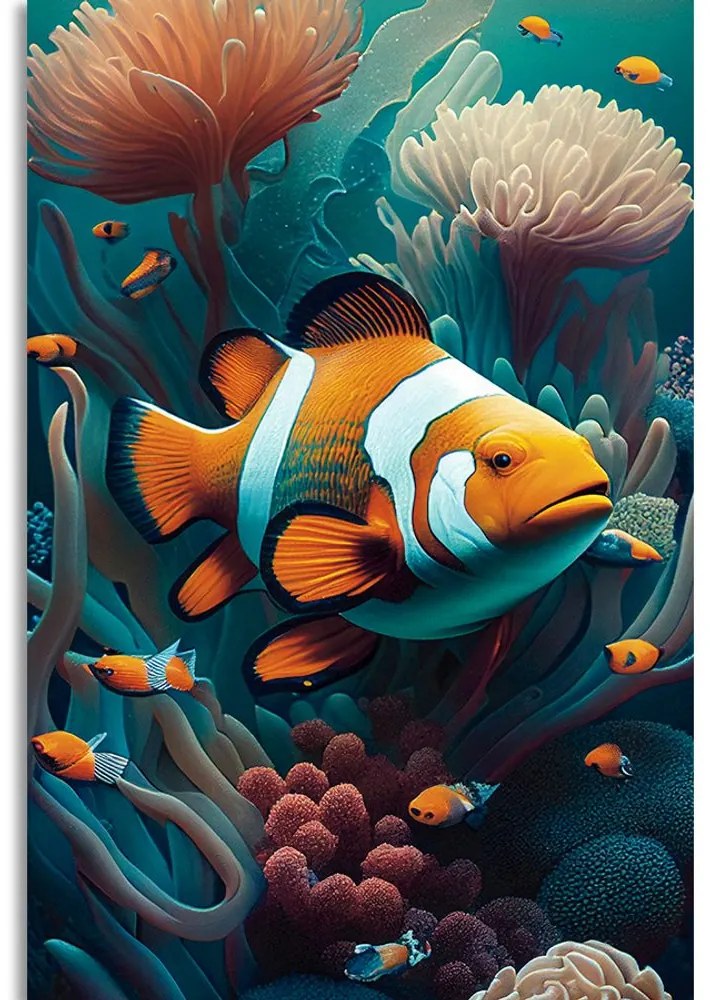 Kép szürrealista bohóchal