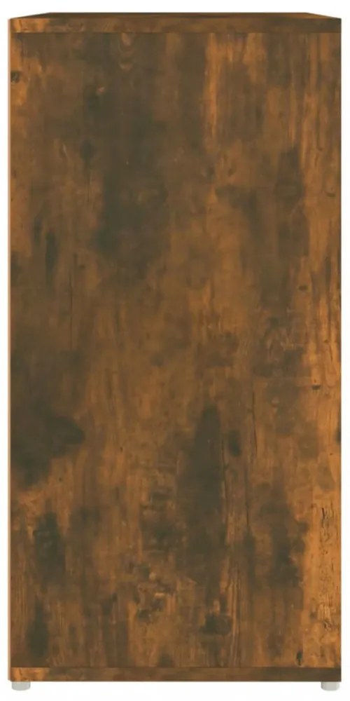 füstös tölgy színű szerelt fa cipősszekrény 60 x 35 x 70