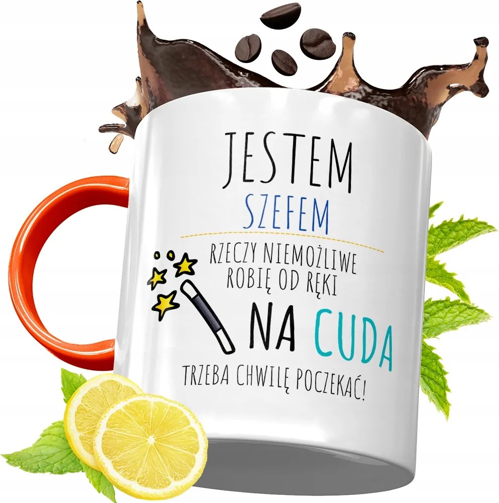 Narancssárga Bögre Főnöknek Ajándék fényképes nyomtatással