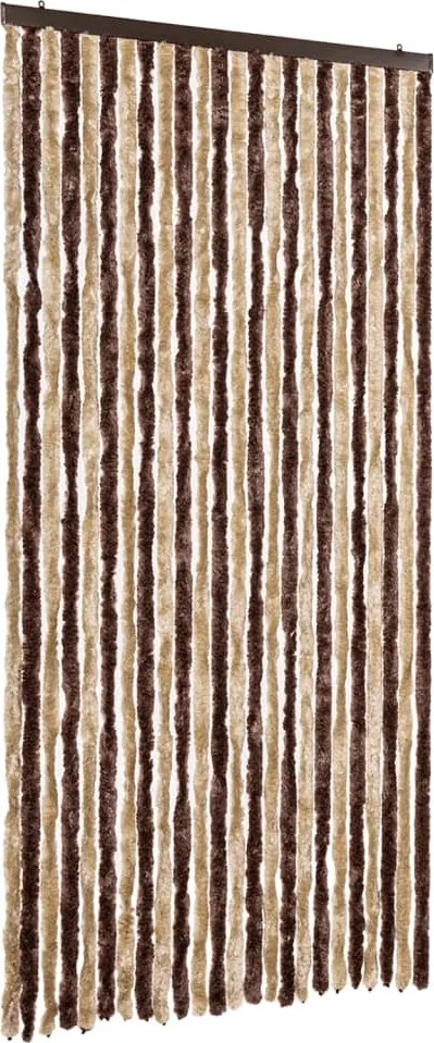 vidaXL bézs és világosbarna zsenília rovarfüggöny 100 x 200 cm