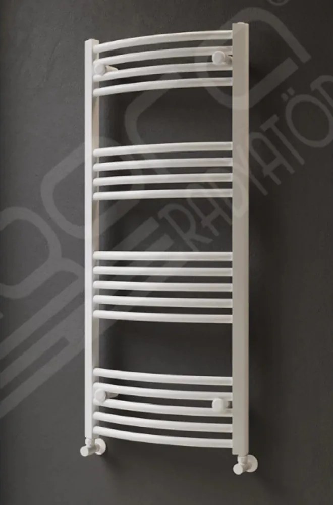 Hunor íves törölközőszárító radiátor fehér, 500x1200 mm
