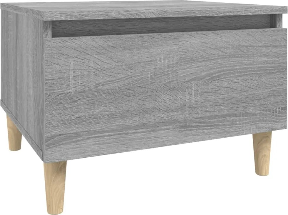 vidaXL szürke sonoma színű szerelt fa kisasztal 50x46x35 cm