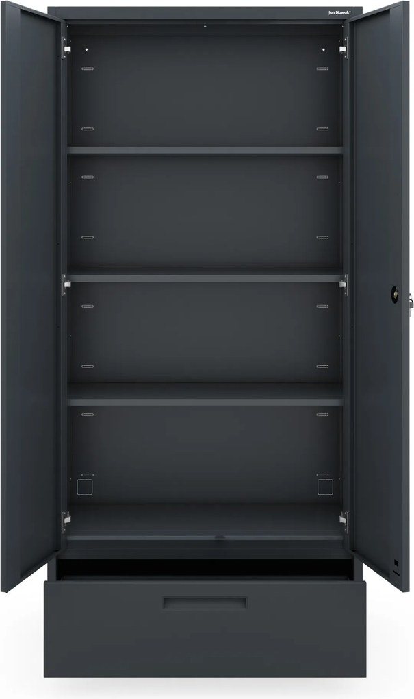 Megan Antracytowy - szuflada pojedyncza 185 cm