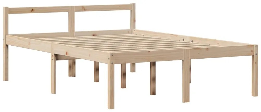 tömör fenyőfa ágy időseknek fejtámlával 140 x 190 cm