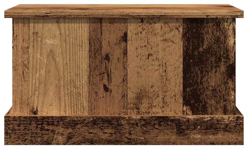 antik fa színű szerelt fa tárolódoboz 30 x 50 x 28 cm