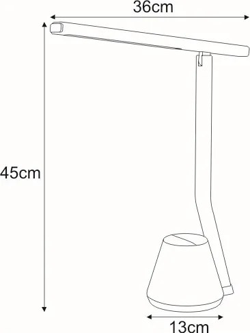 KAJA K-BL1066 BIAŁY KIKI Fehér Színű Asztali Lámpa 8W LED 700Lm 3000-6000K IP20