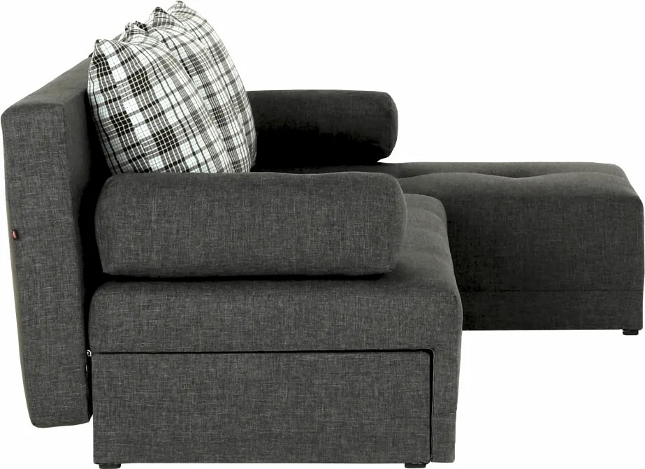 Sarokgarnitúra készlet, szürke melír / mintázott, jobb, MEXX