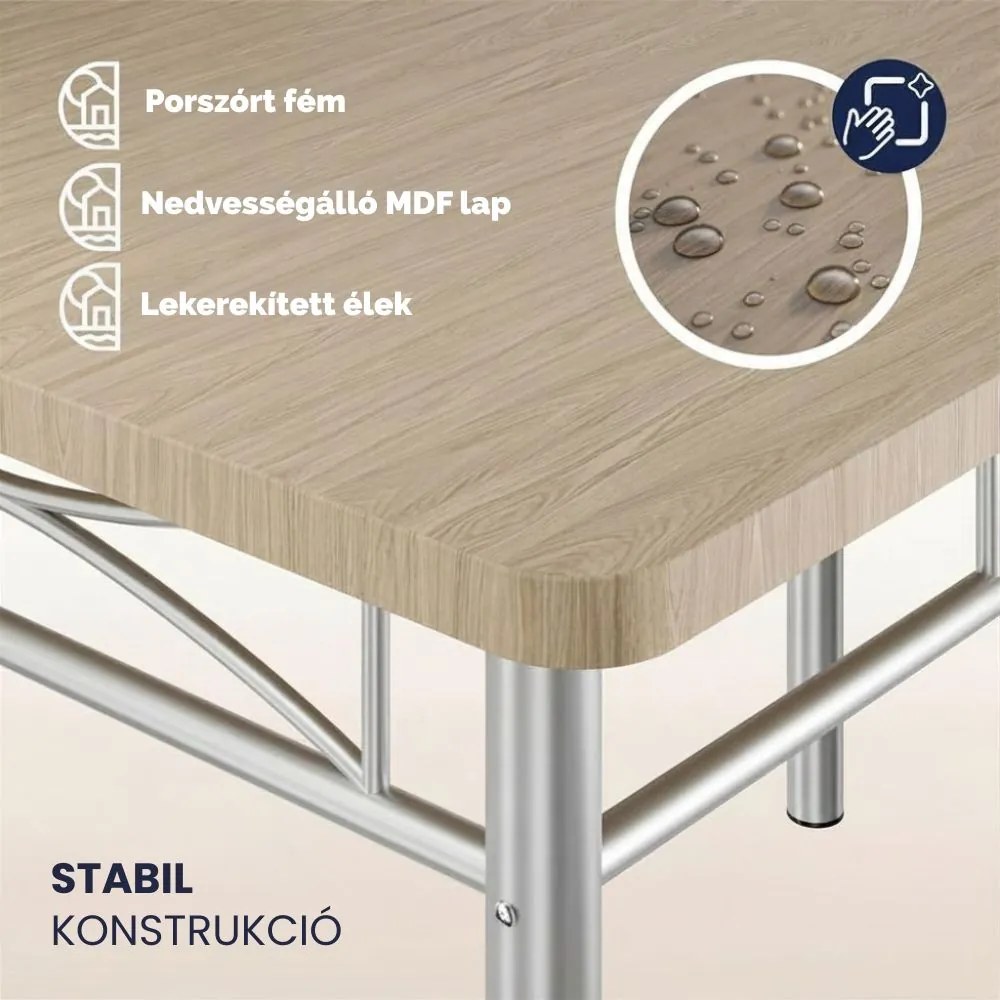 PAUL étkezőgarnitúra, 5 részes, tölgyfa Jurhan