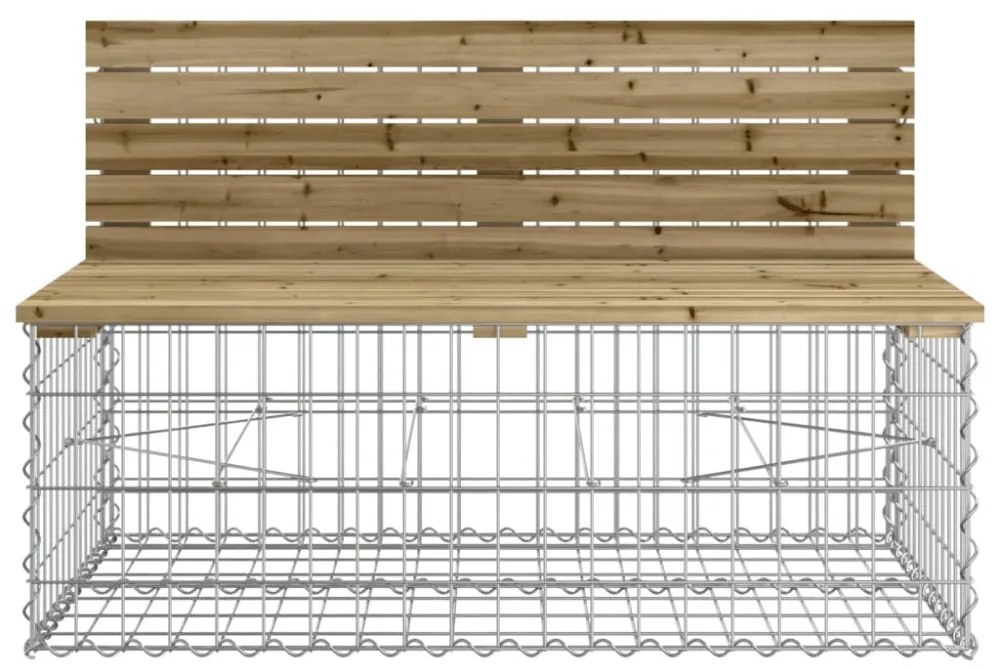 impregnált fenyőfa gabion kerti pad 103 x 70 x 65 cm