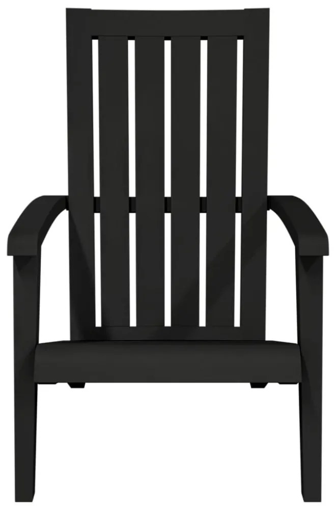 fekete polipropilén kerti adirondack szék