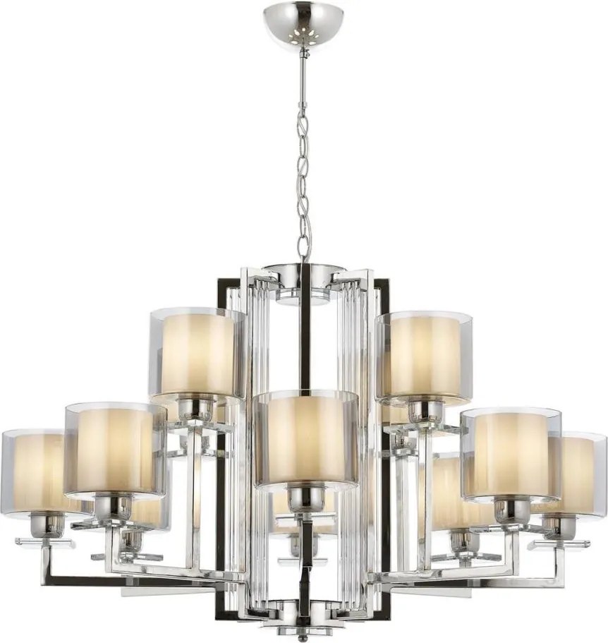 Láncos csillár VARANA 12xE27/40W/230V fényes króm
