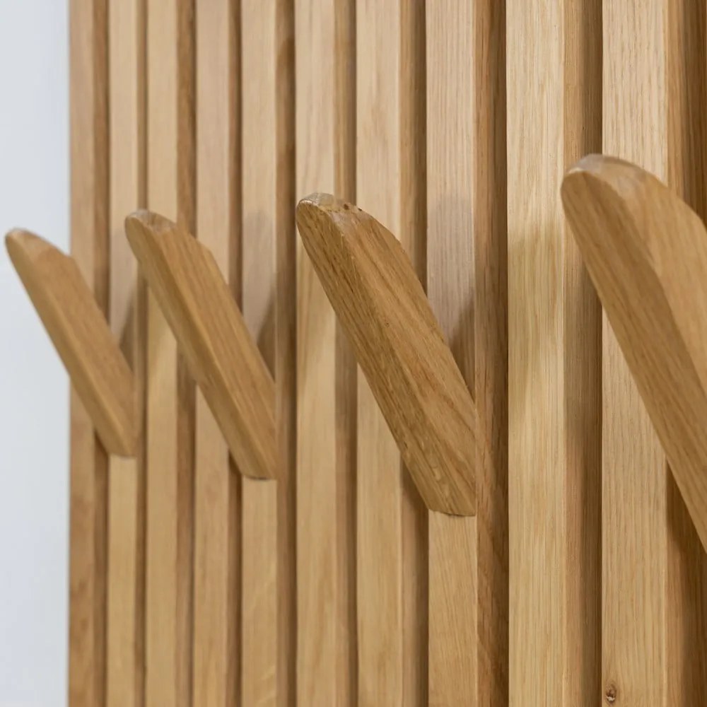 Natúr színű tölgyfa fogas panel 46x100x8 cm Parco – Spinder Design