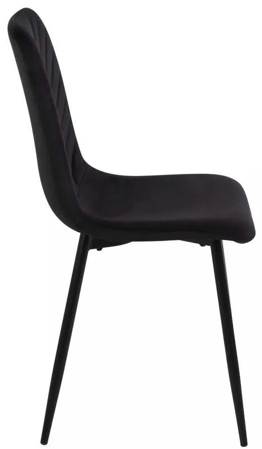 Freville Velvet étkezőszék, fekete