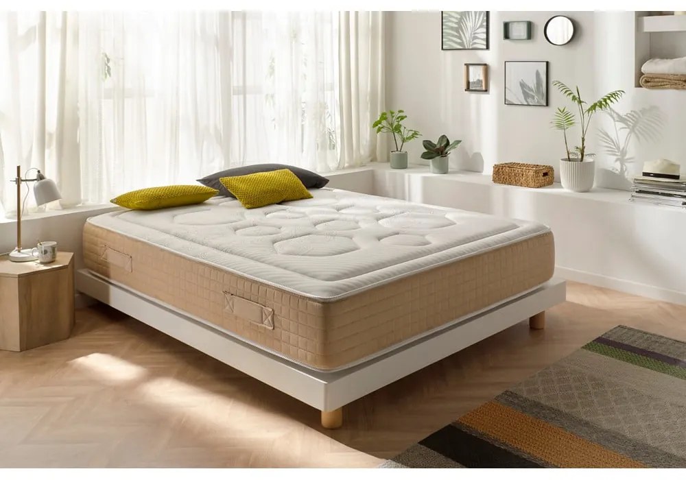 Kemény-közepes keménységű kétoldalas hőszabályozó rugós matrac 160x200 cm Hexaflex Bagged Springs Gel – Moonia