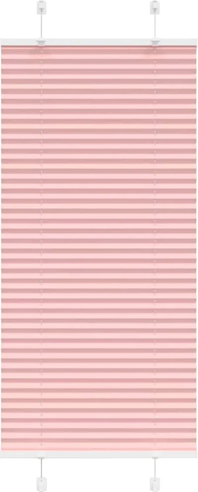 vidaXL pliszírozott redőny rózsaszín 65x150 cm szövetszélesség 64,4 cm