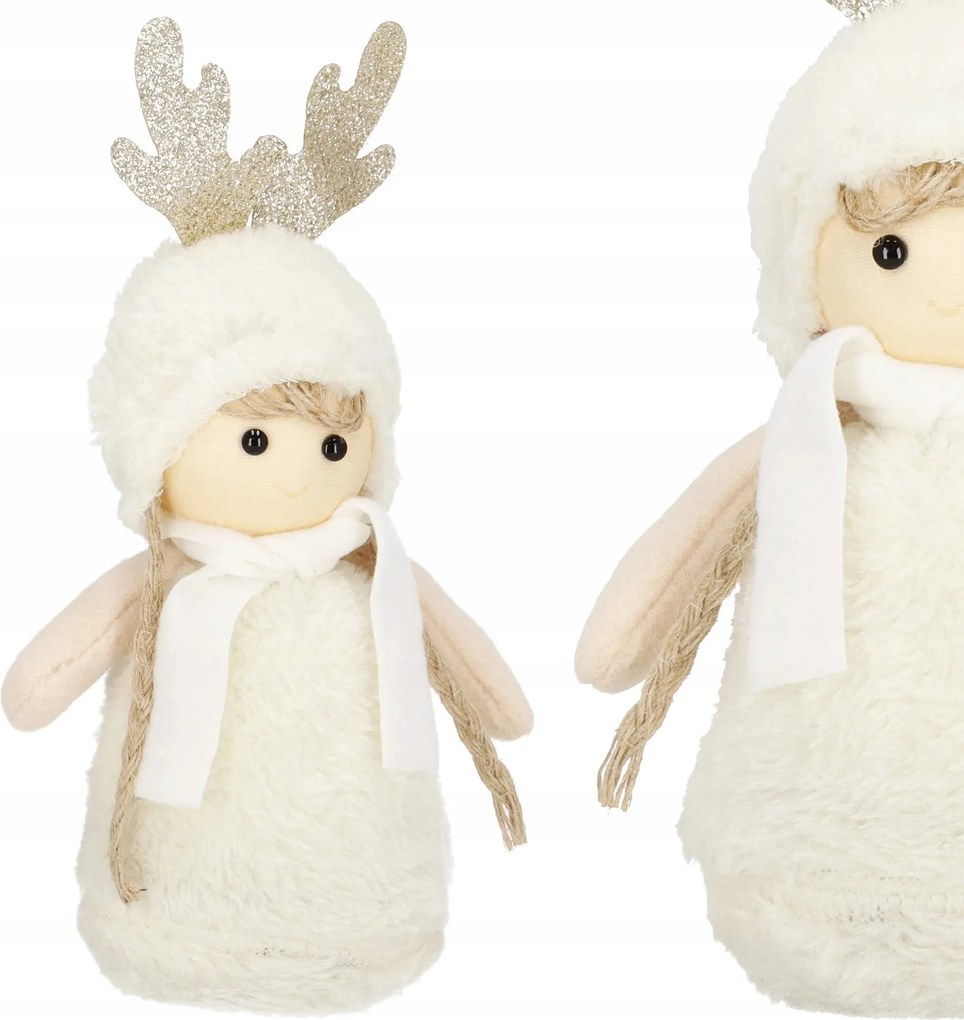 Karácsonyi Figura Baba Lány 25cm Dekoráció Ajándék