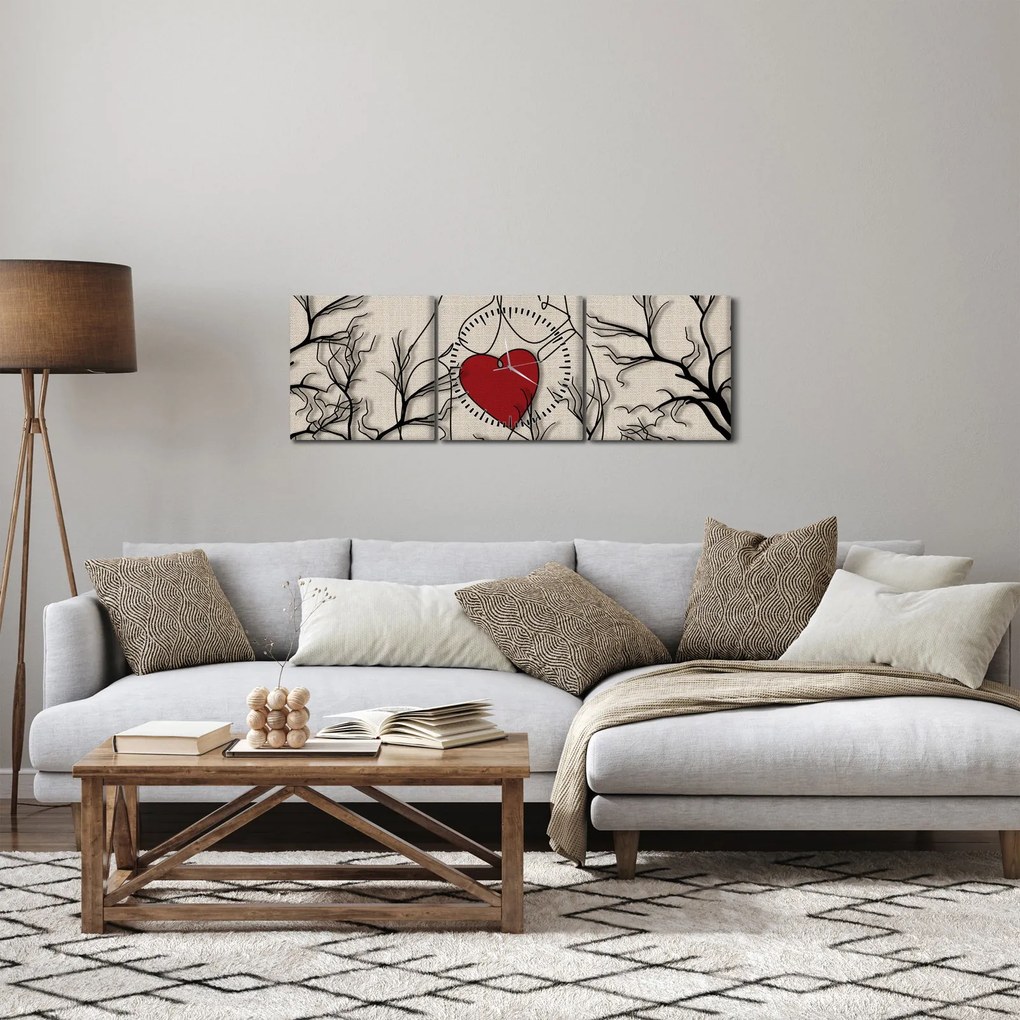 Kép - egy szerelmes pár (órával) (90x30 cm)