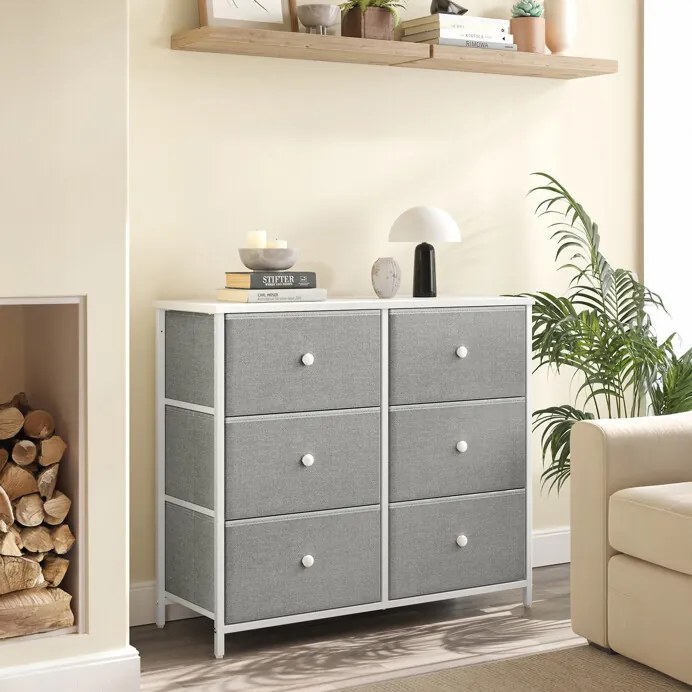 Szürke fém komód 80×30×71 cm GREY