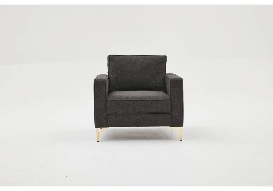 Fotel Berlin - Antracit, Arany