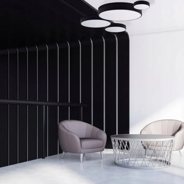 Mennyezeti lámpa CLEO 6xE27/24W/230V á. 80 cm fekete