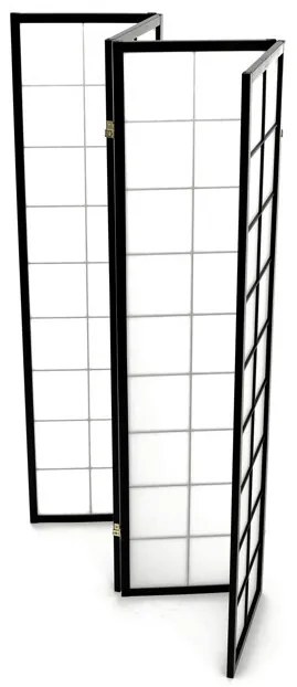 Fekete Tömörfa Paraván. EF-E804 BK